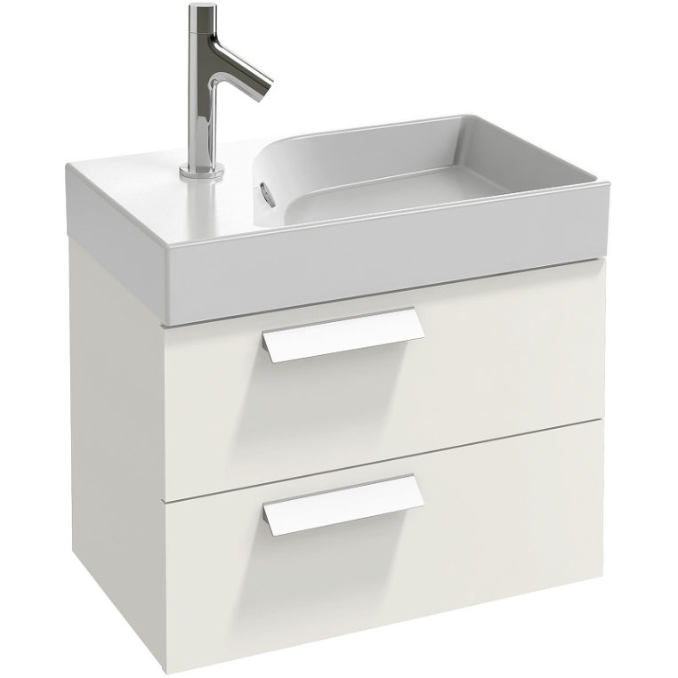Тумба с раковиной Jacob Delafon Rythmik EXQ112-Z-00+EB1301-G1C белый