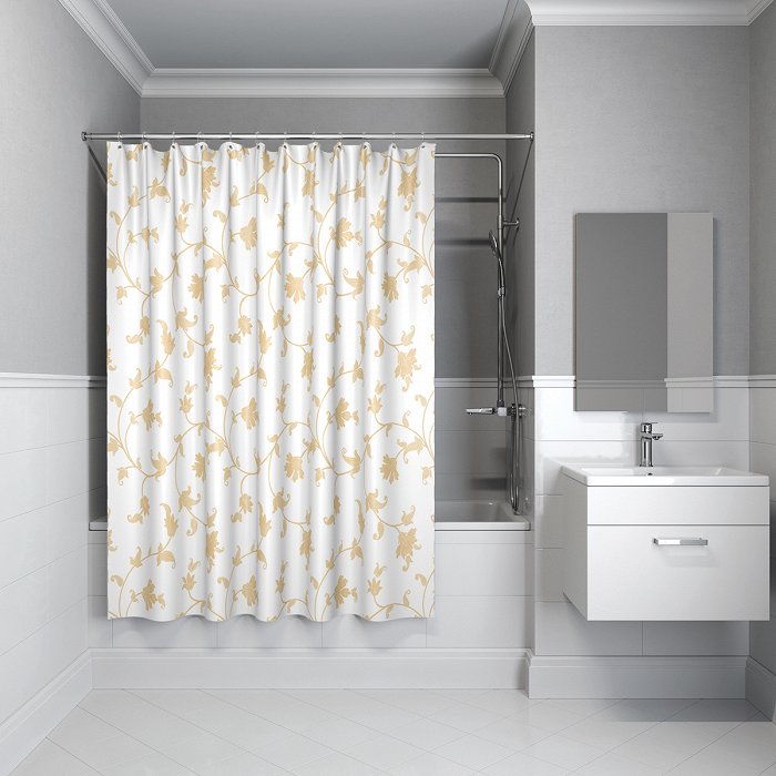 Штора для ванной IDDIS Elegant 200*200  elegant gold (SCID131P)