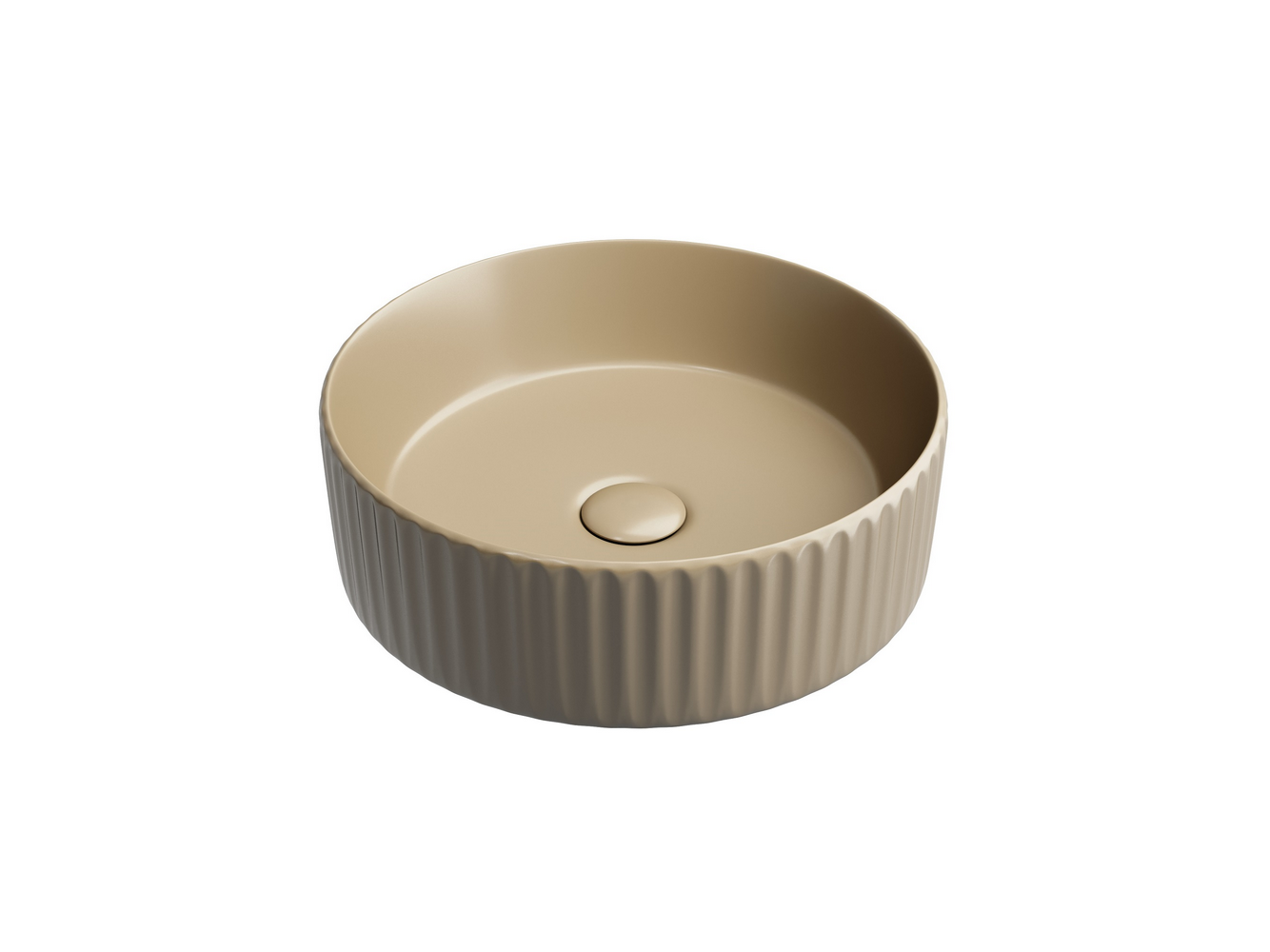 Умывальник чаша накладная круглая (цвет Капучино Матовый) Element 360x360x115мм