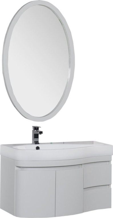 Комплект мебели Aquanet Сопрано 95 белая L (169631+00169395+169607)
