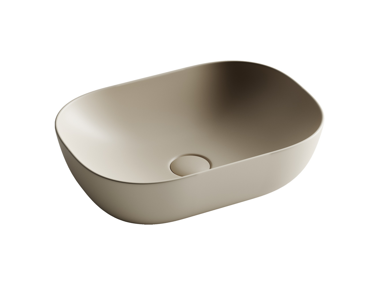 Накладные раковины CERAMICANOVA CN6009MC Умывальник чаша накладная прямоугольная Капучино Матовый Element 455*325*135 мм