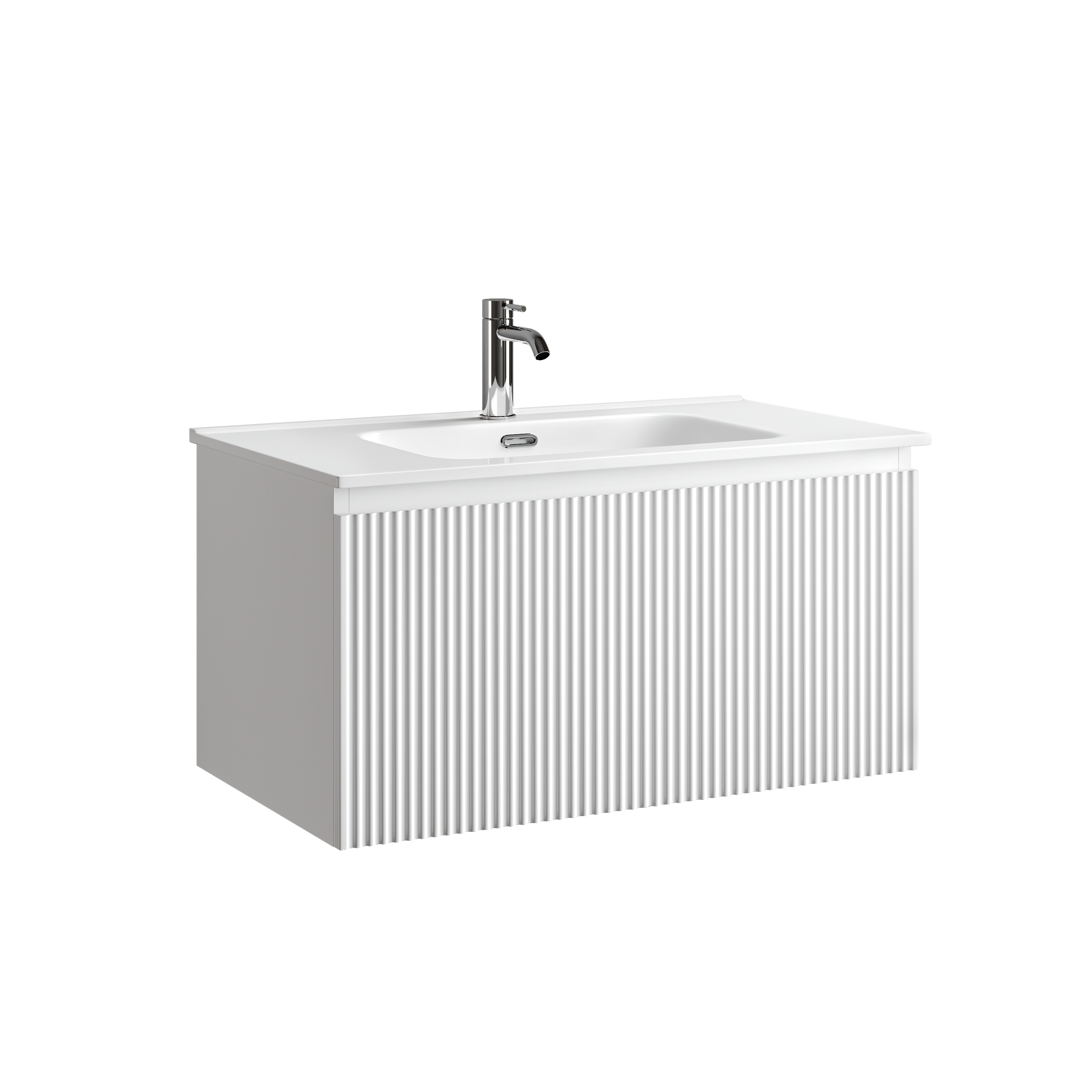 Тумба подвесная SANCOS Snob R 1.0 790х445х406, c одним ящиком оснащенным доводчиками, Bianco , арт.SNR1.080W