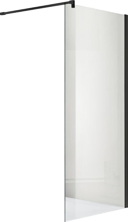 Душевая перегородка Aquatek AQ WIW 09020BL Walk in с держателем 900x2000 профиль черный, стекло прозрачное