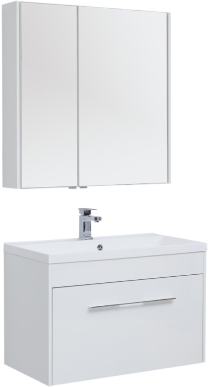 Комплект мебели Aquanet Августа 90 белая (210030+00284114+210013)