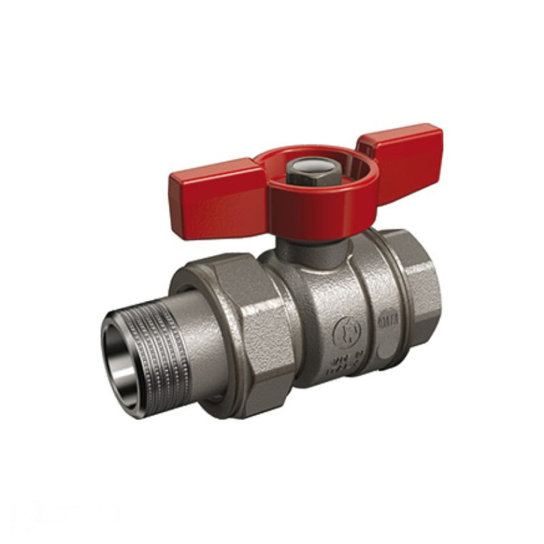 Кран шаровой Giacomini 1 1/4" НВ с отводом (бабочка) серия R859 R859X329 (R859X329)