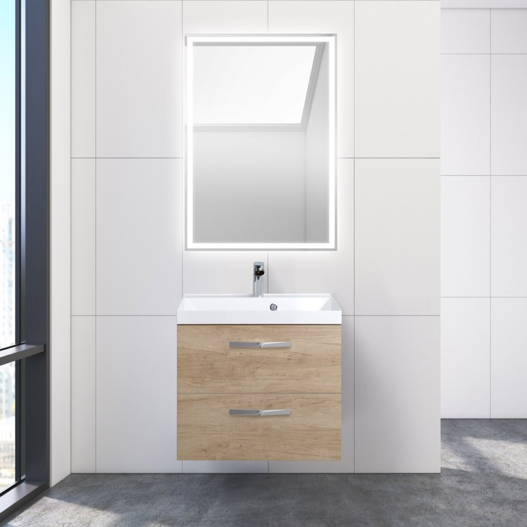 Комплект мебели BelBagno Aurora 60 rovere nebrasca nature (AURORA-600-2C-SO-RNN+BB600/450-LV-MR-AST+8.1135.192160.42+SPC-GRT-600-800-LED-BTN)