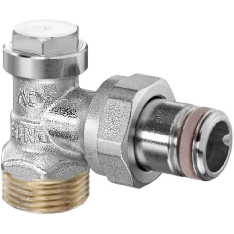 1090672 OVENTROP Combi 4 вентиль на обр. подводку Ду15, 1/2"*3/4"НР, PN10,латунь/бронза, угл.,никелир.