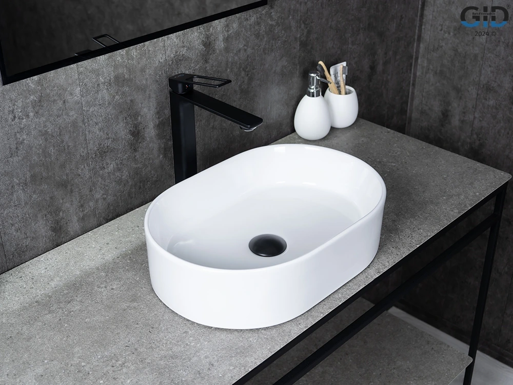 Раковина Gid N1330 51239 накладная белая 46.5x32x12