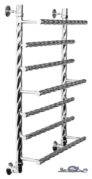 Полотенцесушитель Двин Q BRAID electro 100/60 1"-3/4"-1/2" Электрический  ТЭН справа К эл, Полированный (4627170784170)