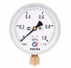 Манометр ТМ-510Р.00 (М2) радиальный Дк100мм 0-0,4 МПа кл.1,5 М20х1,5 Росма 00000010525
