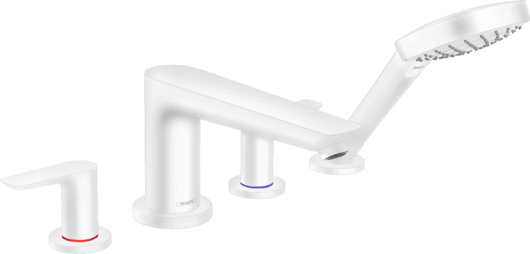 Смеситель для ванны Hansgrohe Talis E на 4 отверстия матовый белый (71748700)