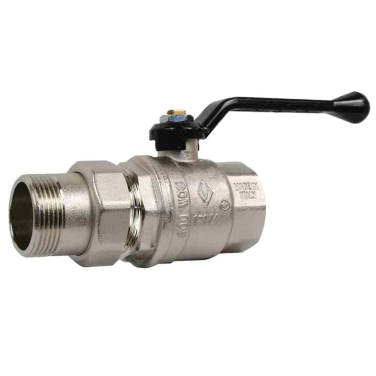 Кран шаровой Bugatti 1 1/2" с накидной гайкой ВН (рычаг из алюминия) серия New Jersey 09200007 (09200007)