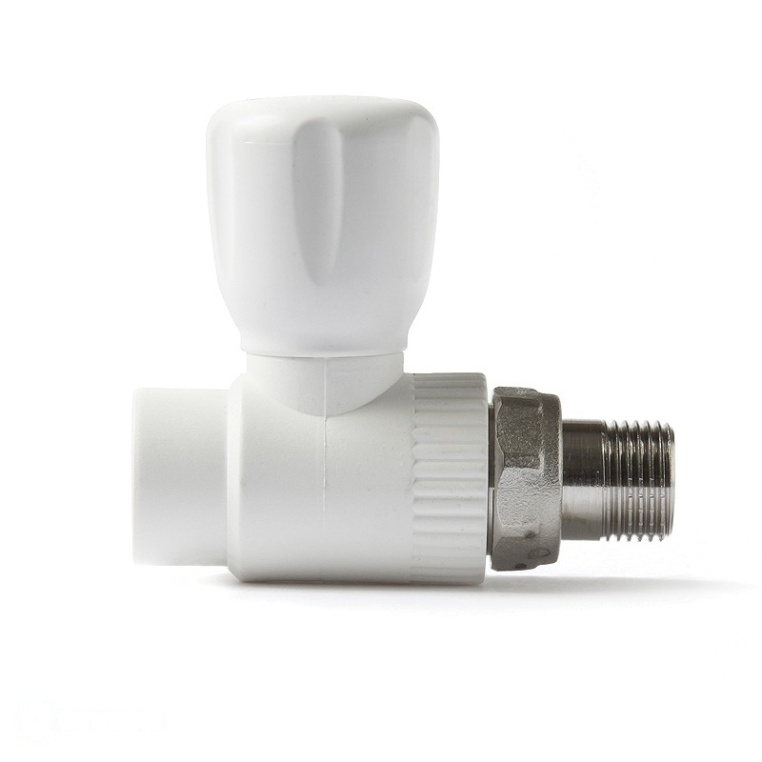 Pro Aqua PP-R Шаровой кран для радиатора 25x3/4" прямой белый (PA41010)