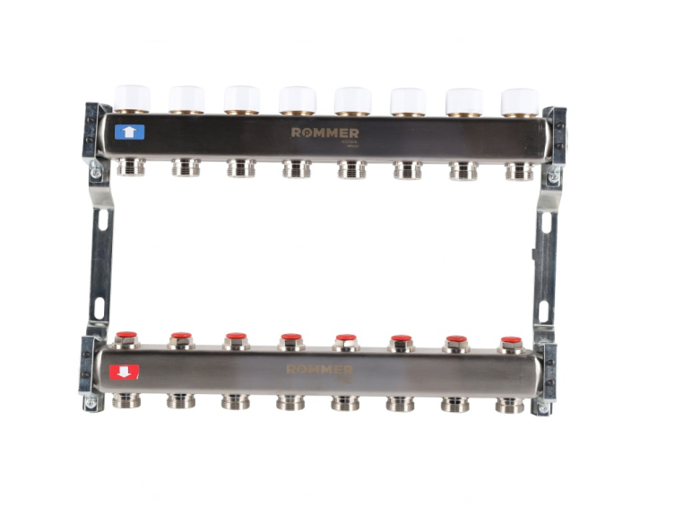 RMS-3200-000008 ROMMER Коллектор из нержавеющей стали без расходомеров 8 вых.