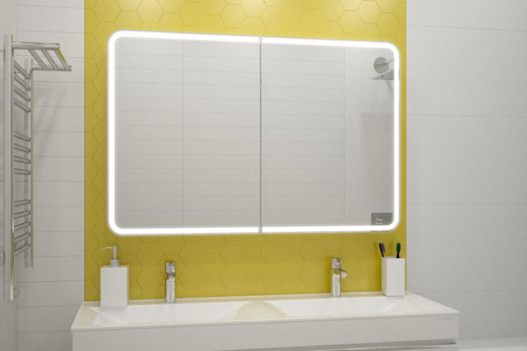 Зеркальный шкаф Misty Авеню 1200x800 LED с розеткой