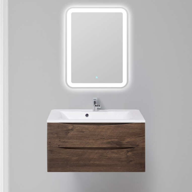 Комплект мебели BelBagno Marino 90 rovere moro (MARINO-900-2C-SO-RW-P+BB900/450-LV-MR-PR+SPC-MAR-600-800-LED-TCH)