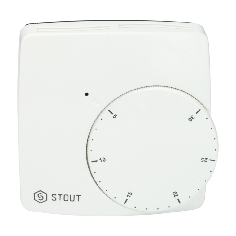 STOUT Проводной электронный термостат WFHT-BASIC со светодиодом (норм.закр.) (STE-0002-000004)
