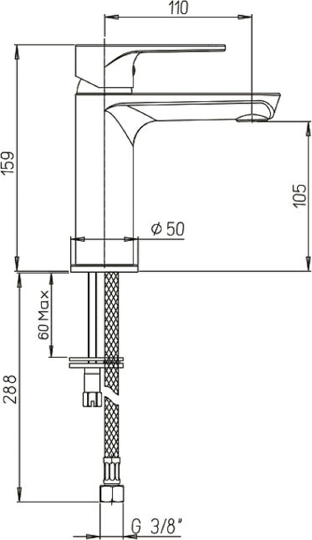 Смеситель для раковины Paini Flat KK KKCR205LMKM хром