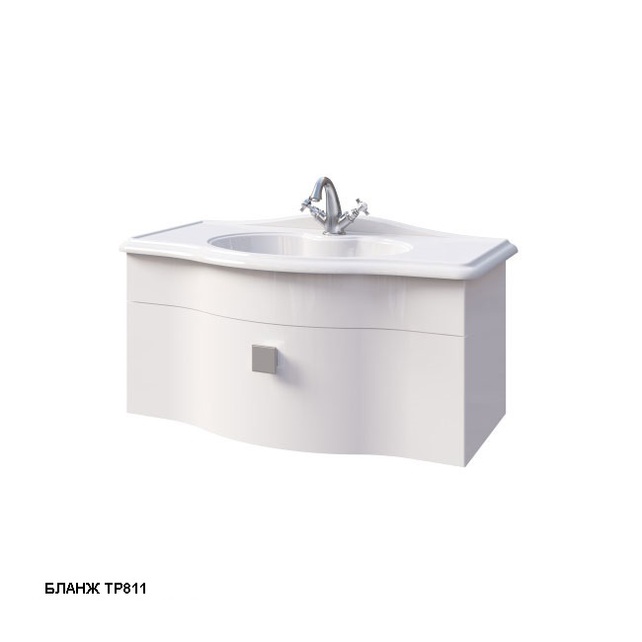 Тумба с раковиной Caprigo Nokturn 90 см бланж 1313-TP811+GC18R 1313