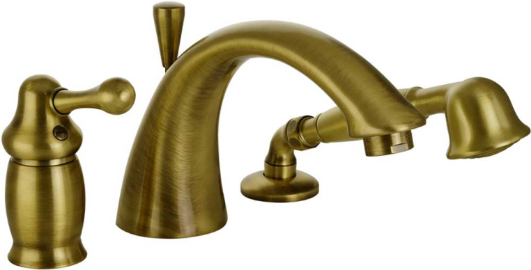 Смеситель на борт ванны Migliore Maya 18914 на 3 отверстия бронза