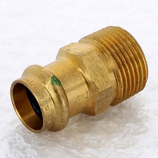 Муфта под пресс Viega с наружной резьбой 22х1" для медных труб  (18229)