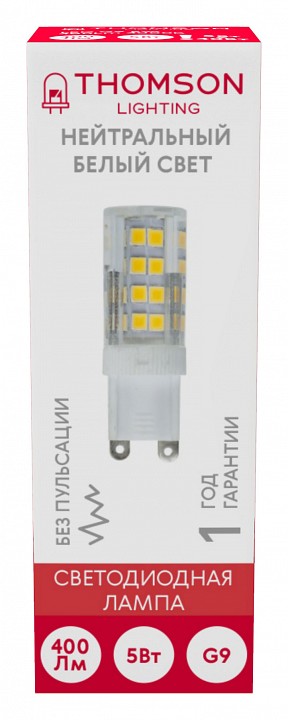 Лампа светодиодная Thomson G9 G9 5Вт 4000K TH-B4212