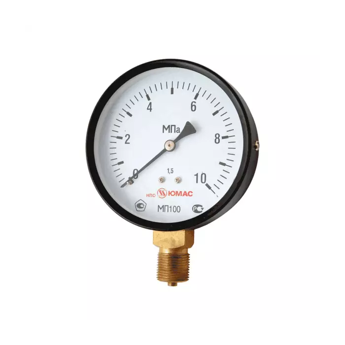 Манометр МП100 радиальный Дк100мм 0-1,6 МПа кл.1,5 G1/2" НПО ЮМАС