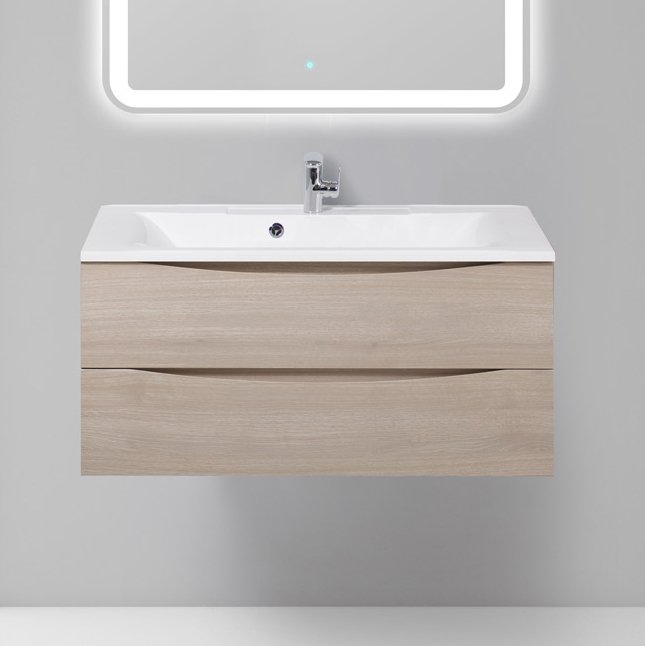 Тумба под раковину BelBagno Marino 100 rovere grigio (MARINO-1000-2C-SO-RG-P)