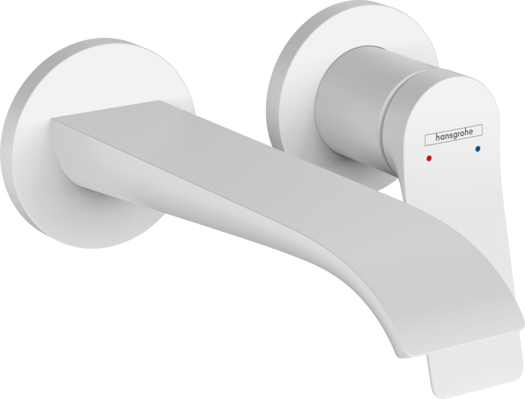 Смеситель для раковины Hansgrohe Vivenis со сливным гарнитуром 75050700 белый матовый