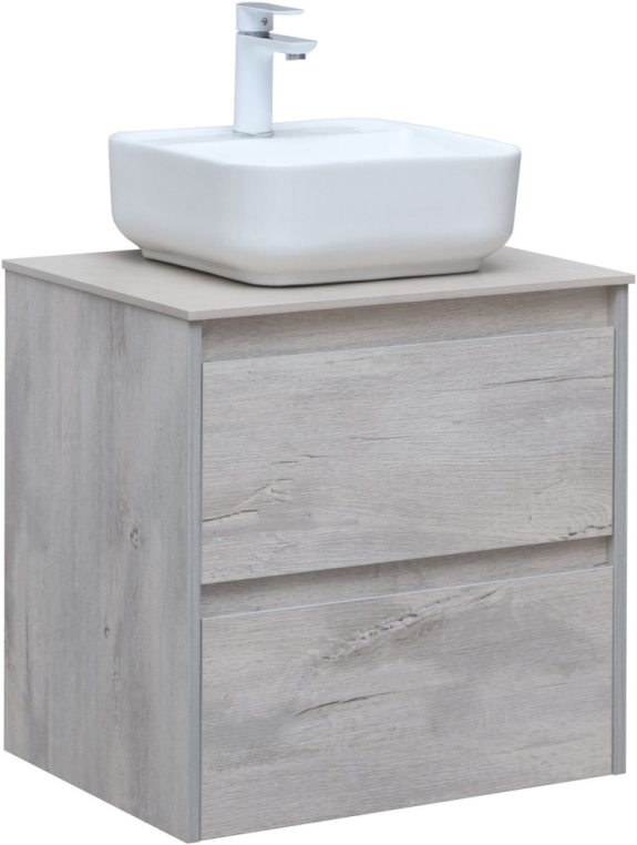 Тумба под раковину Aquanet Nova Lite 60 дуб белый (2 ящика) 00287874