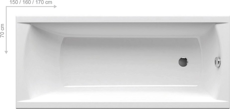 Акриловая ванна Ravak Classic 150x70 C521000000+CY00000000 с опорной конструкцией