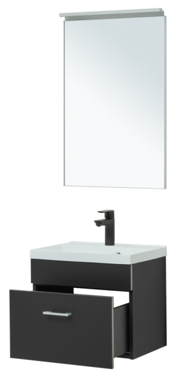 Мебель для ванной Aquanet Верона 50 черный матовый (раковина Нота 50) 00287634