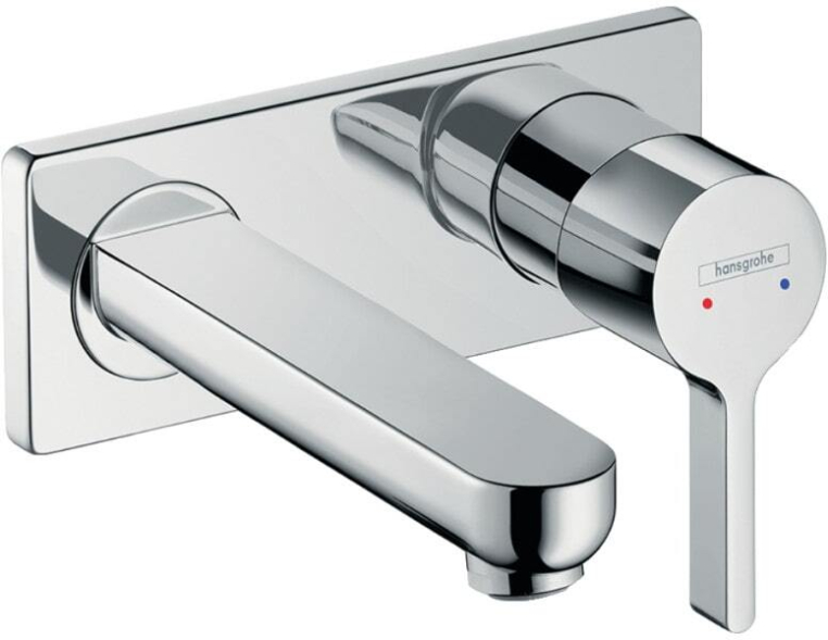 Смеситель для раковины настенный, излив 165мм Hansgrohe Metris S 31162000 хром