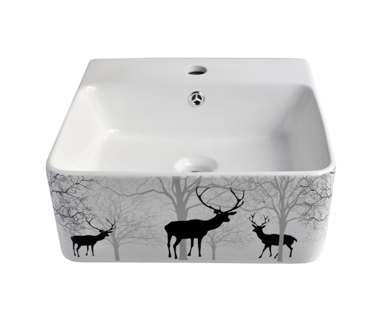 Накладная раковина Bronze de Luxe Black Deer (1060BD)