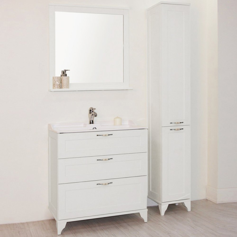 Комплект мебели Aquaton Леон 80Н дуб белый (1A1878K0LBPS0+1A186402LBPS0)