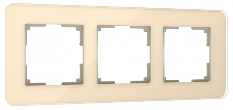 Рамка на 3 поста Werkel Elite (айвори, стекло) W0032443
