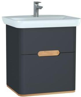 Тумба с раковиной VitrA Sento 65x49 60834 матовый антрацит