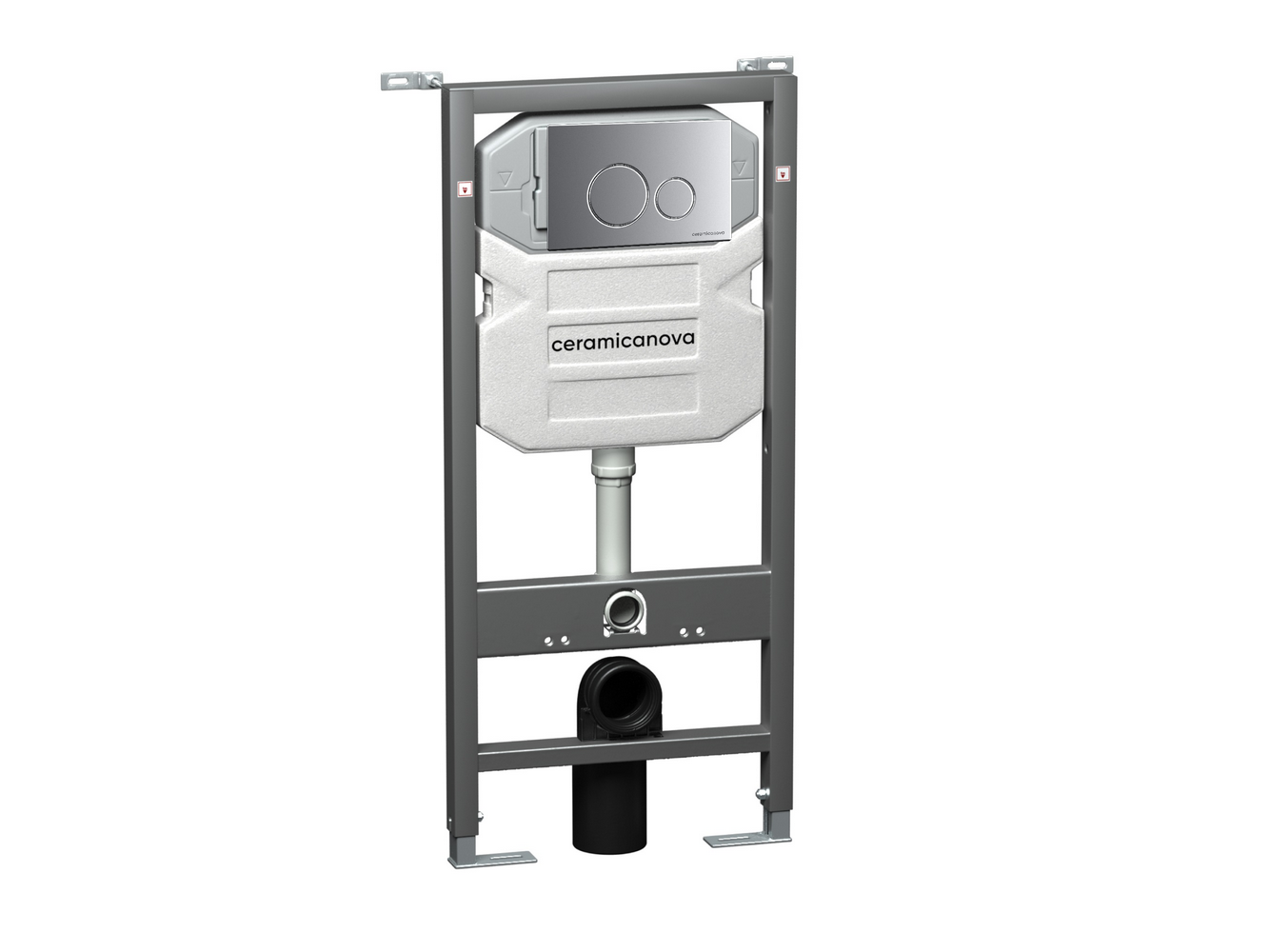 Инсталляция с кнопкой CERAMICANOVA CN1001M Система инсталляции для унитазов CERAMICANOVA Envision с кнопкой смыва матовая