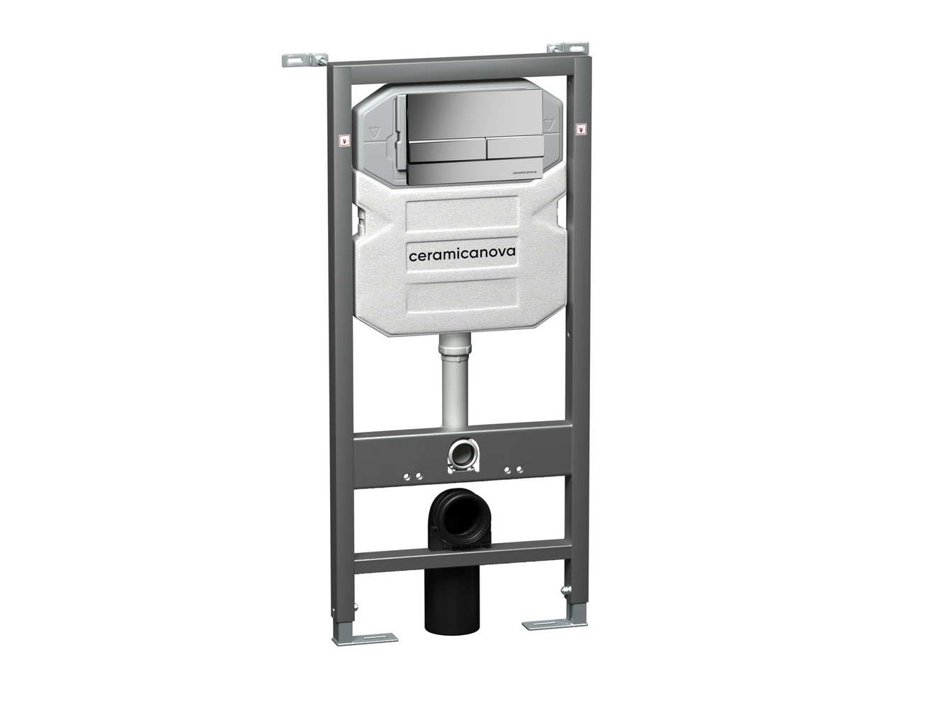 Инсталляция с кнопкой CERAMICANOVA CN1002M Система инсталляции для унитазов CERAMICANOVA Envision с кнопкой смыва цвет матовая