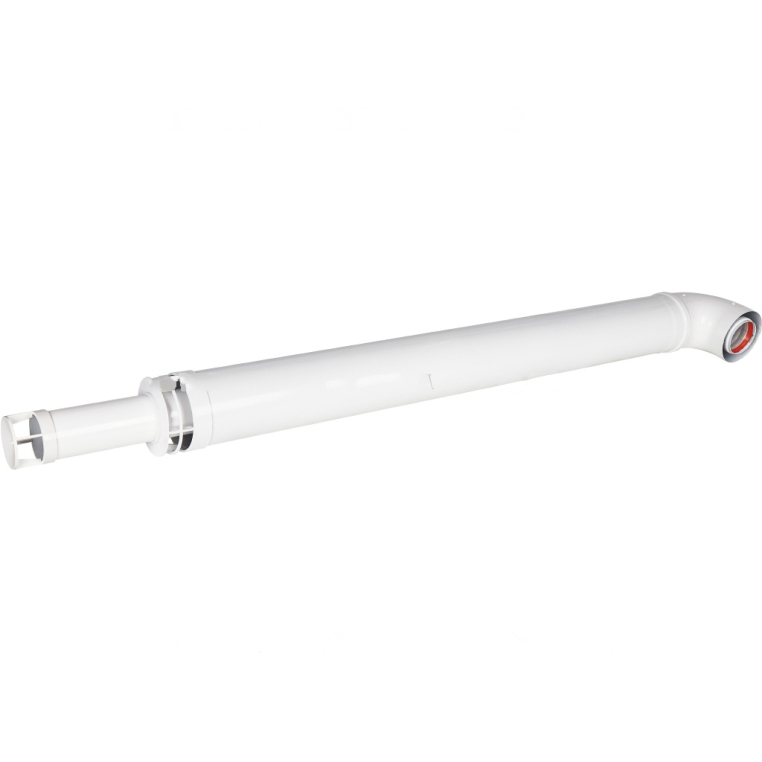 ROMMER RCA-6010-241220 Комплект дымохода АНТИЛЕД 60/100 - 1220мм (Bosch, Buderus, Navien S/C/E, Baxi ECO Nova/Classic,   Baltur, Fondital  ) в комплекте фланец