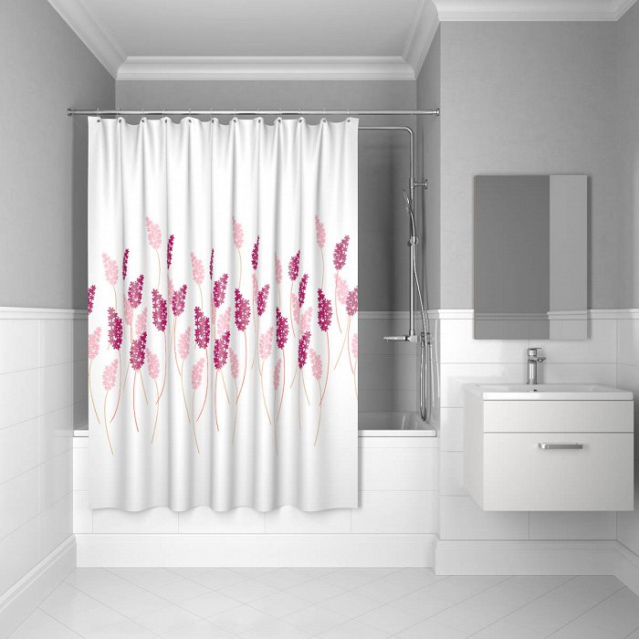 Штора для ванной IDDIS Lavender Happiness 200*200  lavender happiness (SCID120P)