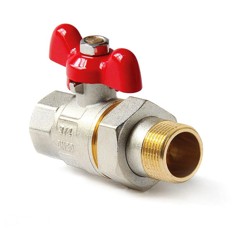 Кран шаровой со сгоном Pro Aqua 1 1/4F-1 1/4M НВ (бабочка) FWB65-m32-f32x (FWB65-m32-f32x)