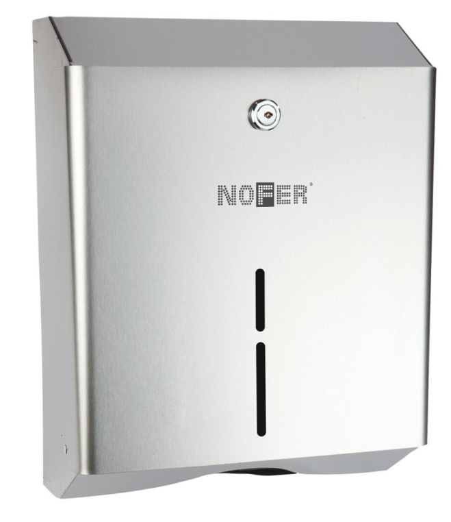 Диспенcер для бумажных полотенец Nofer 04010.S антивандальный, матовый