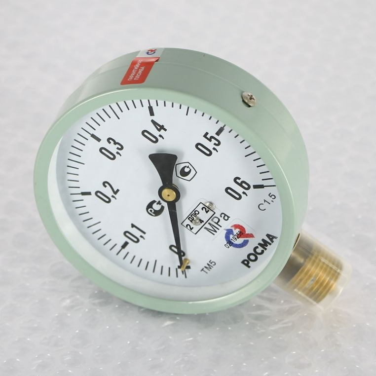 Манометр Росма ТМ-510 P.00 100/6 (1/2", 0-6 бар, 1,5) M2 радиальный 00000006817