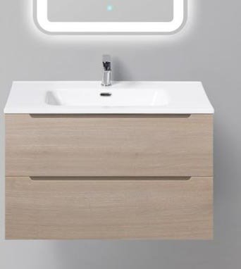 Тумба под раковину BelBagno Etna 80 см ETNA-800-2C-SO-RG-P Rovere Grigio