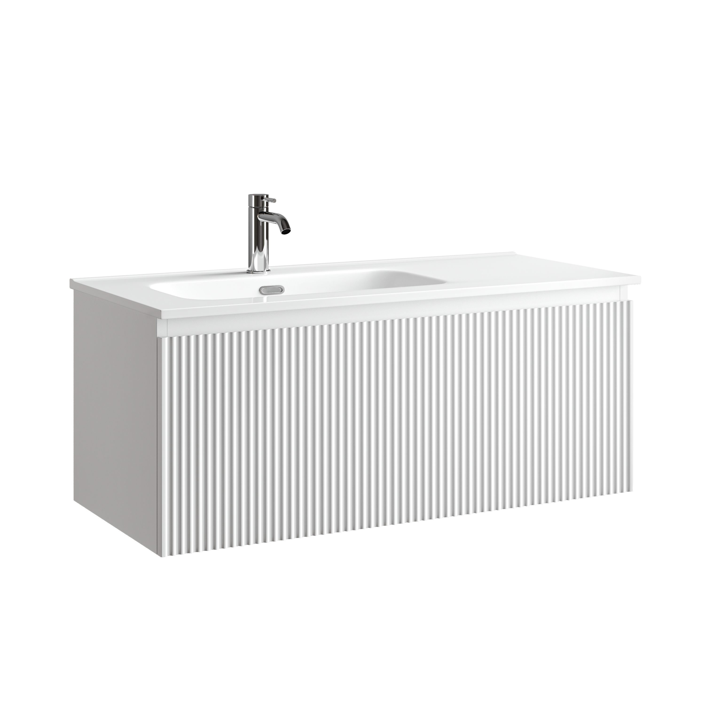 Тумба подвесная SANCOS Snob R 1.0 995х445х406, c одним ящиком оснащенным доводчиками, Bianco , арт.SNR1.0100LW