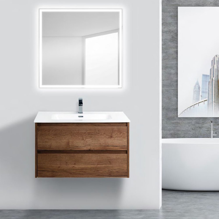 Комплект мебели BelBagno Kraft 90 rovere tabacco (KRAFT-900-2C-SO-RT+BB900ETL+SPC-GRT-900-800-LED-TCH)