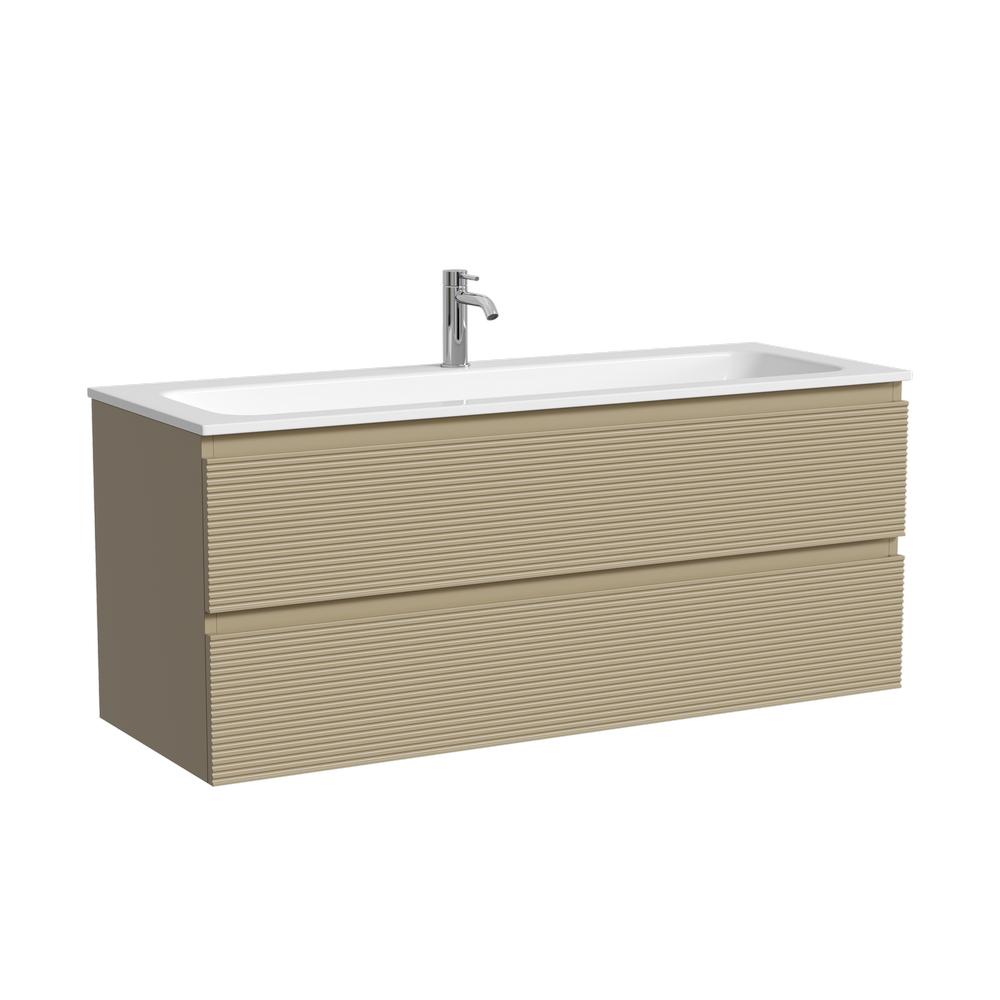 Тумба подвесная SANCOS Folk 1190х445х500, c двумя ящиками оснащенными доводчиками, Капучино, арт.FL120CP