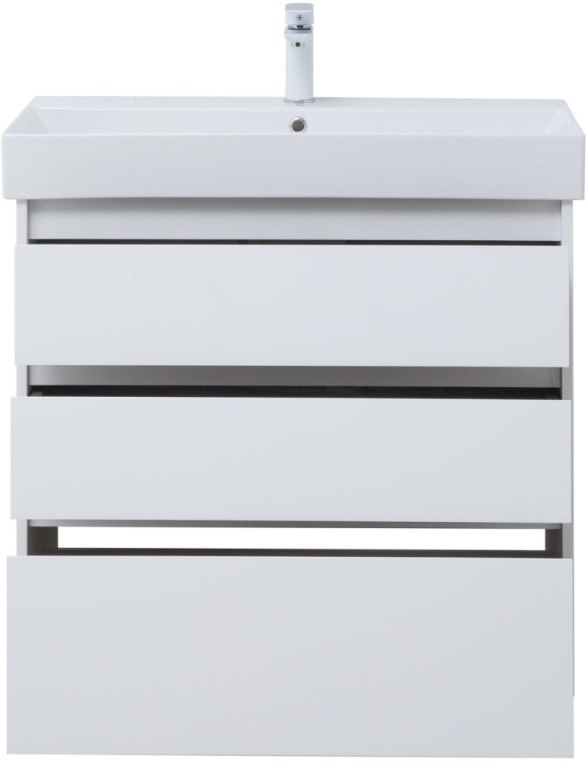 Тумба под раковину Aquanet Nova Lite 85 белый глянец (3 ящика) 00302475