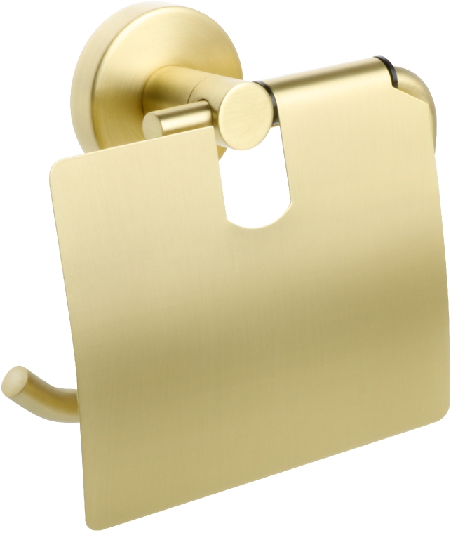 Бумагодержатель с крышкой золото-сатин Fixsen Comfort Gold FX-87010